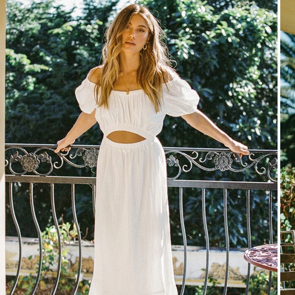 Sabo Skirt Dresses & Skirts - Sabo Skirt White Off-Shoulder Maxi Dress